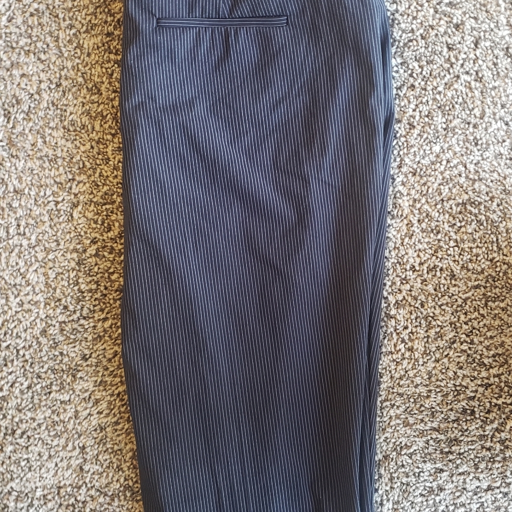 Striped Straight Leg Business Pants